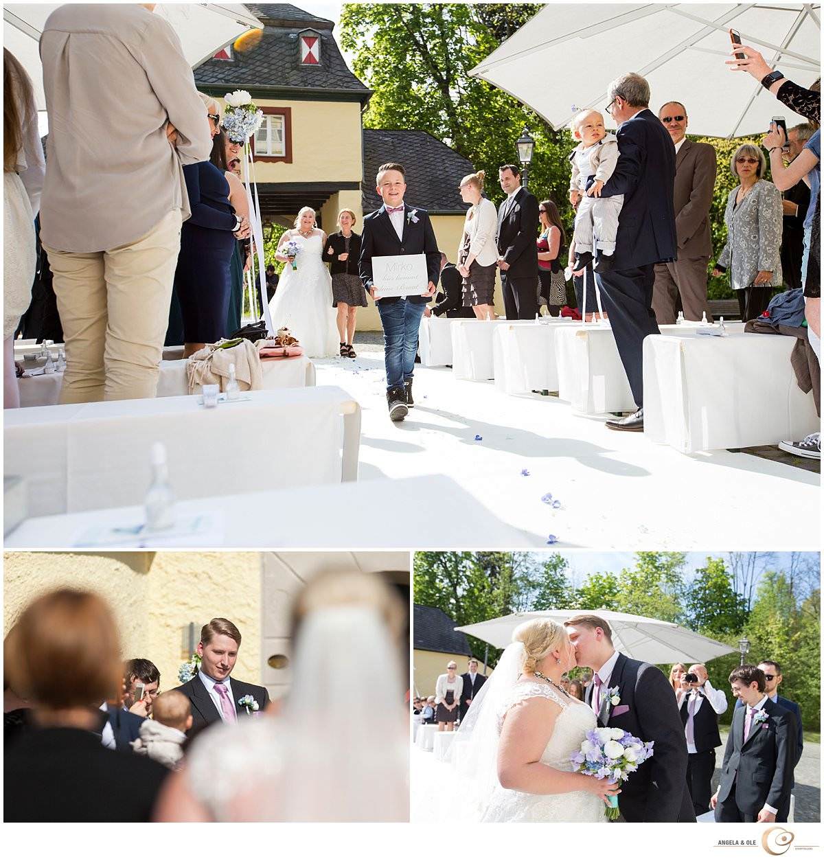 Hochzeit auf Schloss Eulenbroich Einzug Braut